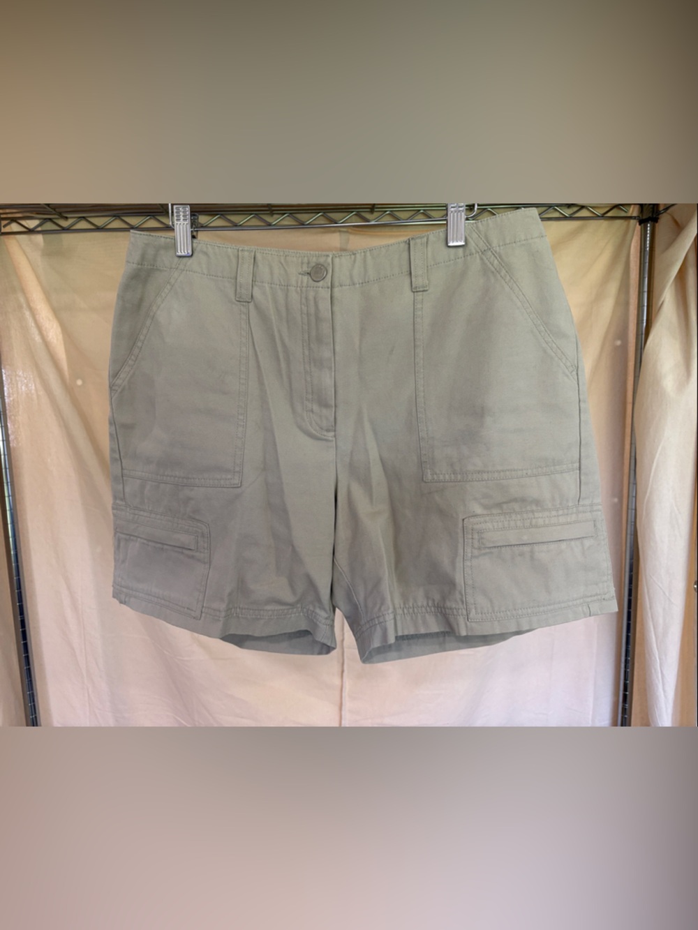 Dalia Utility Cargo Shorts in Tan